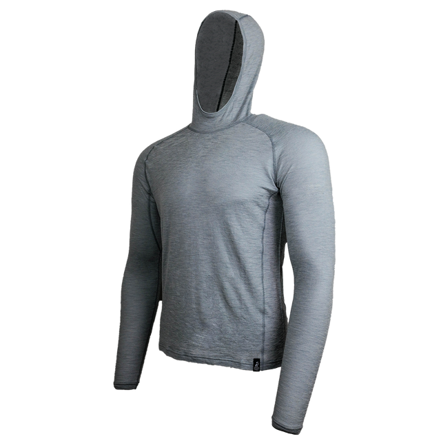 Angled front view of Tern Ultralight Merino Wool Hoodie