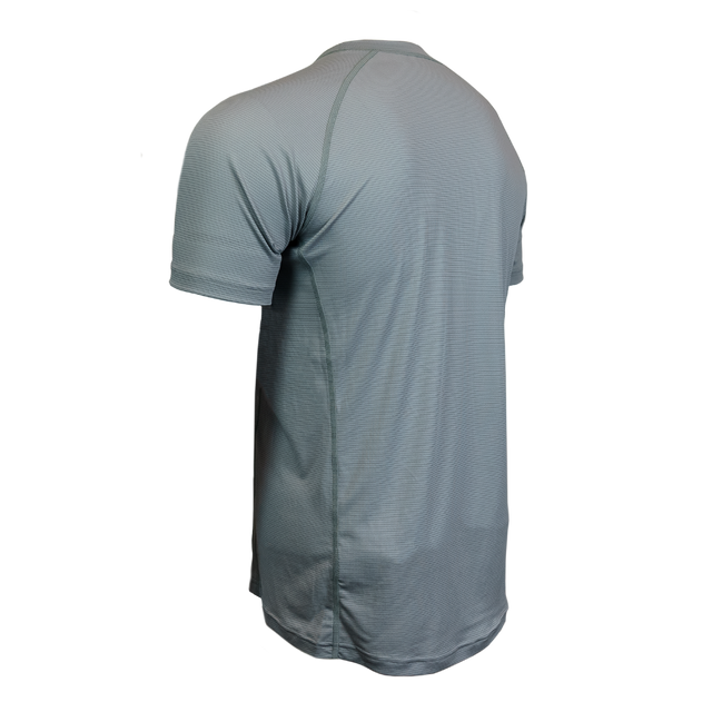 Athletic shirt on a white background 45 degree back right view