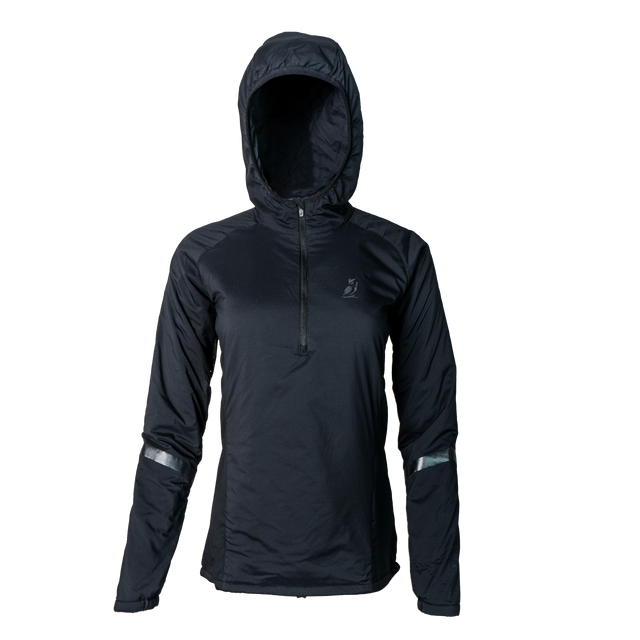 front view of women's mid layer hoodie