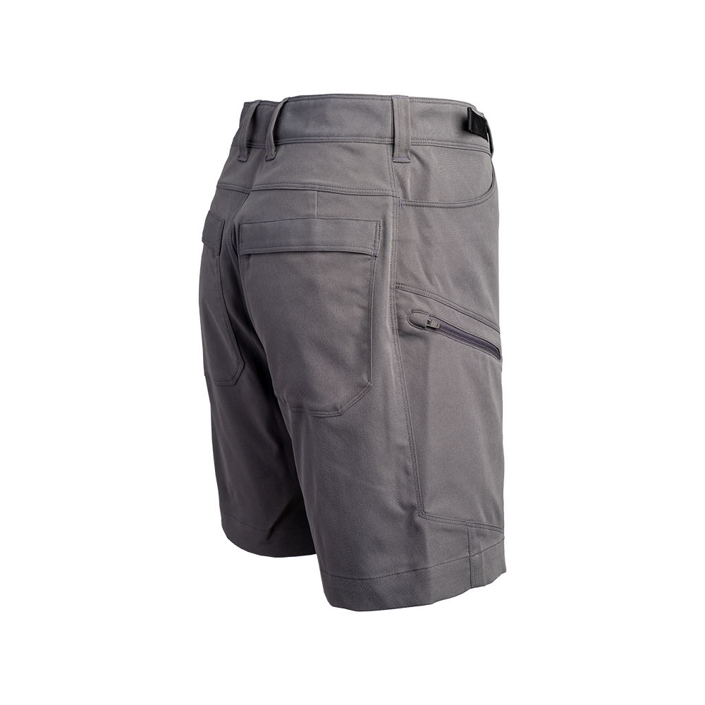 Angled rear view of women's hiking shorts