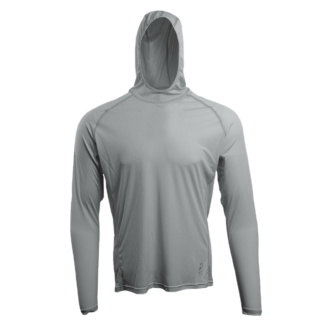Gray Altitude Sun Hoodie front view. Hoodie only.