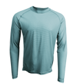Long-sleeve athletic shirt on a white background