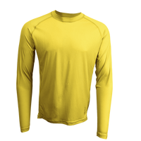 Long-sleeve athletic shirt on a white background