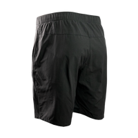 Angled rear view of men's hiking shorts