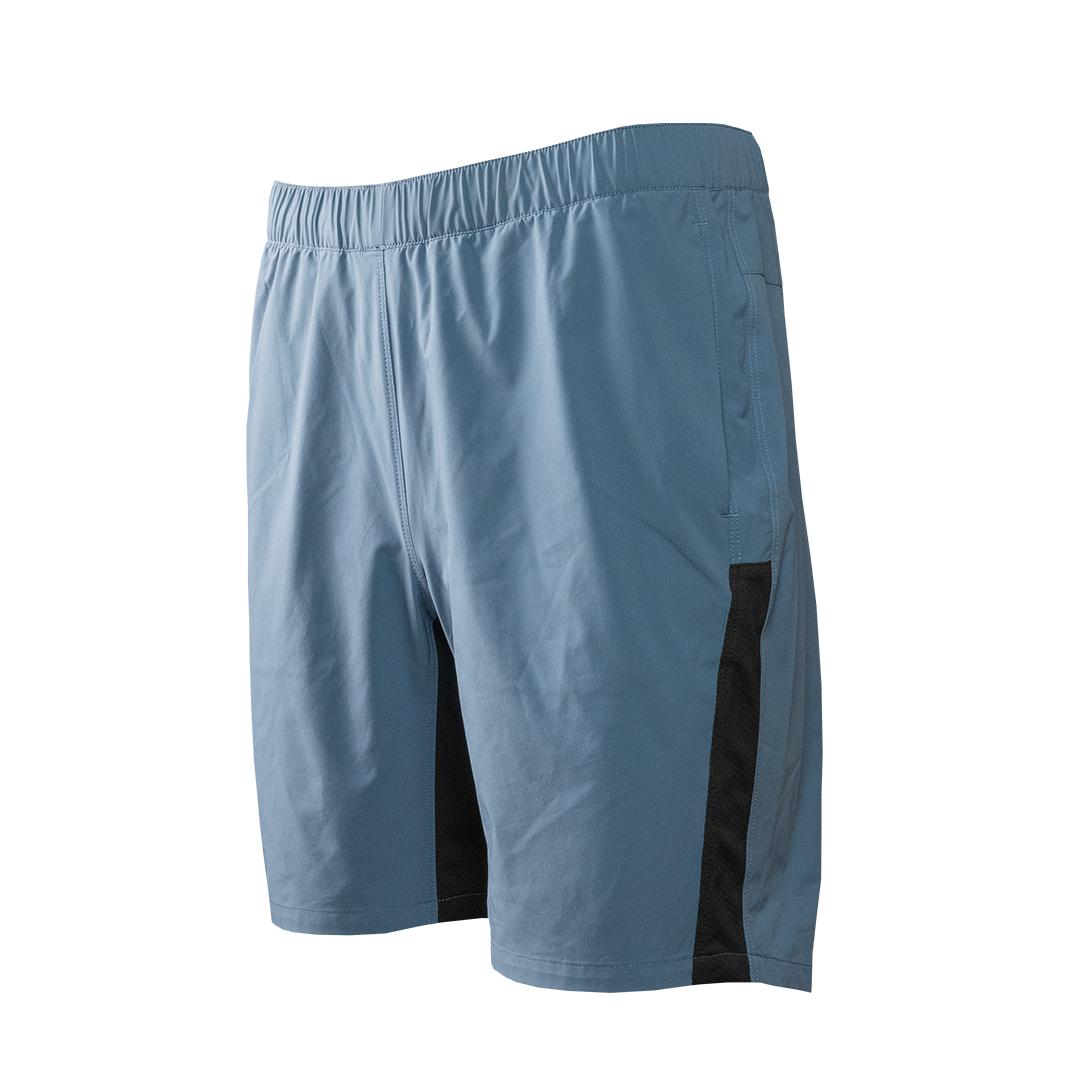 Angled front view of men's hiking shorts
