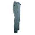 side view of men's hiking pants with full length side vent