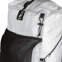 close view of Ultra fabric and ice axe loop on ultralight backpack