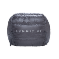 close view of the bottom of the footbox on down sleeping bag