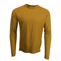 Long-sleeve athletic shirt on a white background
