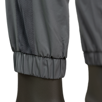 close view of elastic hem at the bottom of jogger pant legs