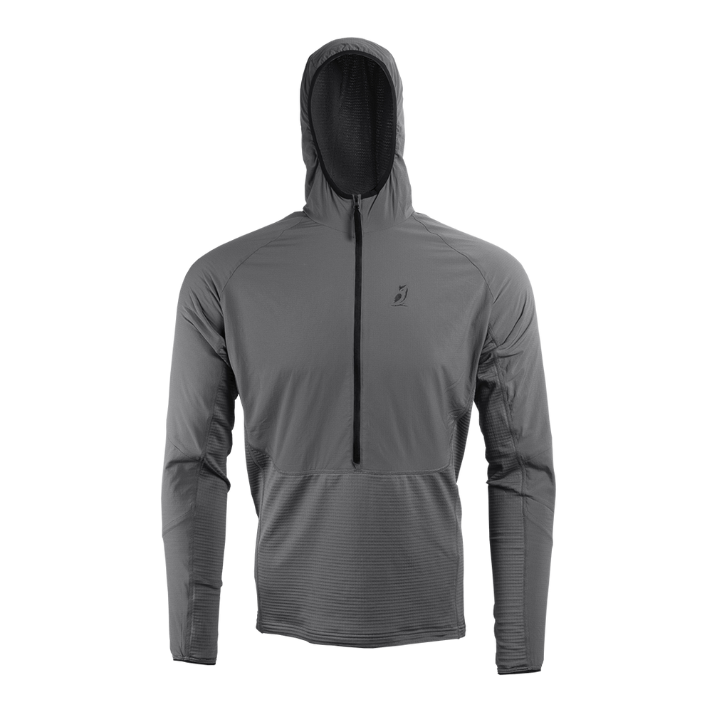 front view of men's fleece hoodie