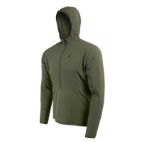 side view of fleece hoodie for men