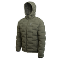 Outdoor Vitals Vantage Alpine Down Jacket – angled left front view, ultralight insulated puffer for cold weather hiking