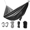 Outdoor Vitals Ultralight Complete Hammock System laid out showing the main hammock, suspension straps, ridgeline, carabiners, and stuff sack.
