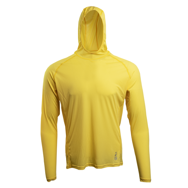 Yellow Altitude Sun Hoodie front view. Hoodie only.