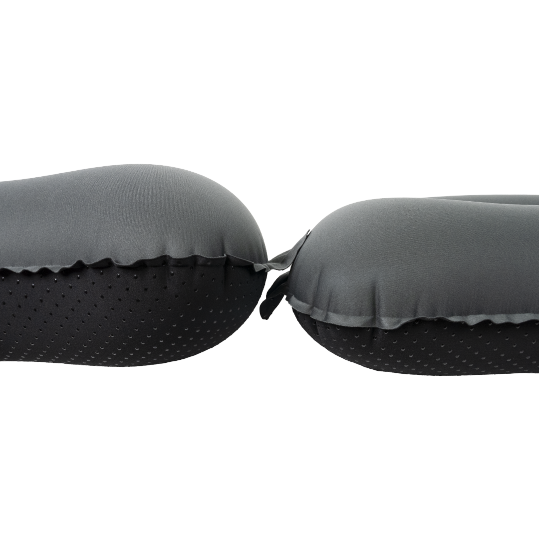 side view of elevated size and regular size of ultralight camping pillow