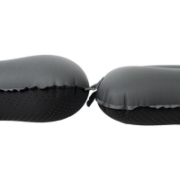 side view of elevated size and regular size of ultralight camping pillow