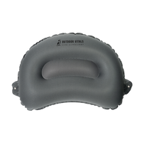 front view of gray backpacking pillow