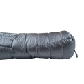 side view of footbox on down sleeping bag