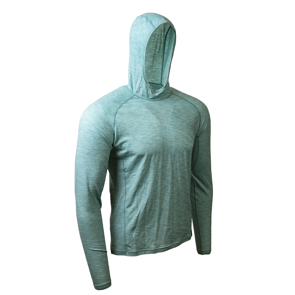 Angled front view of Tern Ultralight Merino Wool Hoodie