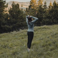 Woman wearing ultralight sun hoodie