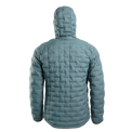 Back view of Outdoor Vitals Zulu Down Jacket showing quilted baffle pattern and lightweight insulated hood.