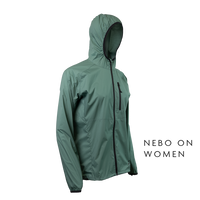45 degree front right side view of windbreaker jacket for backpacking - no background