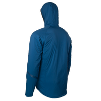 left rear view of men's active mid layer