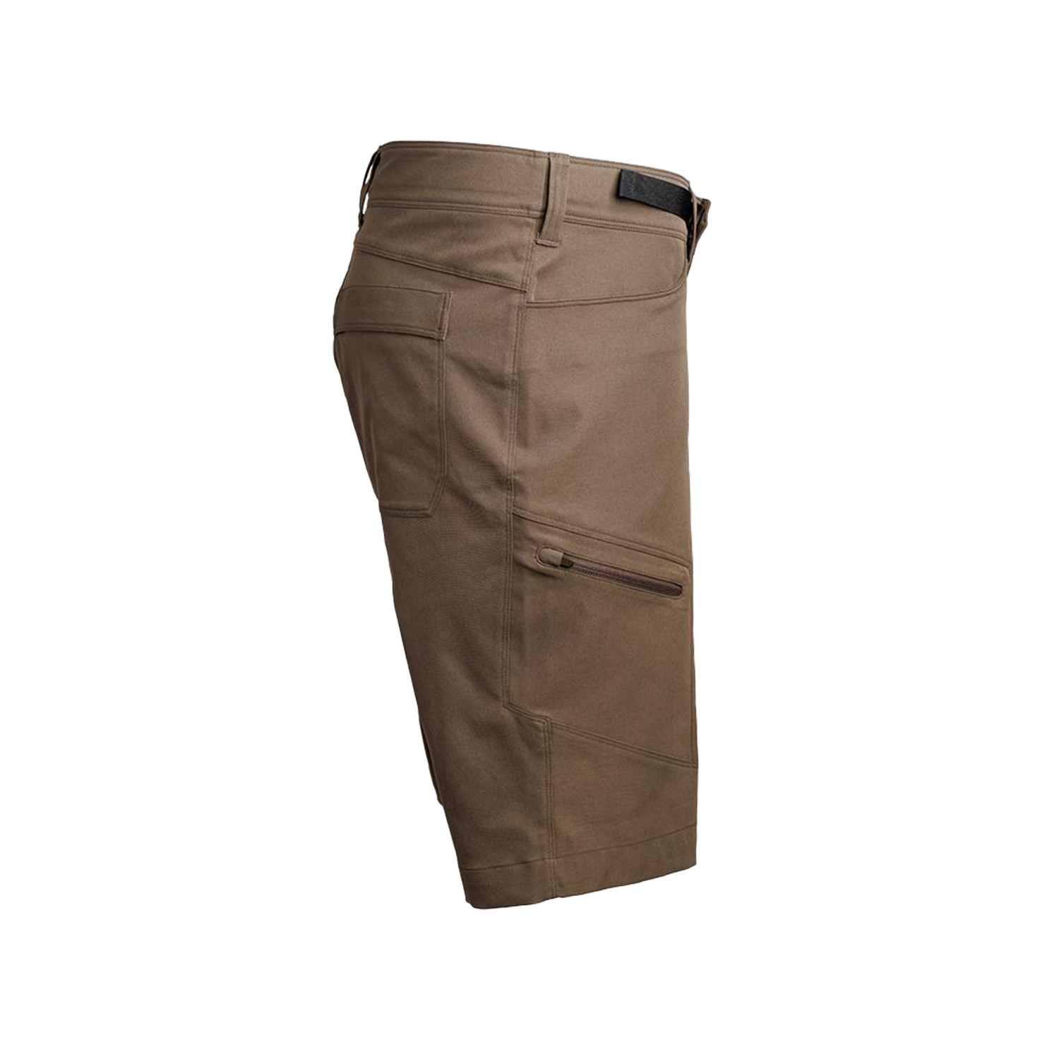 side view of men's backpacking shorts