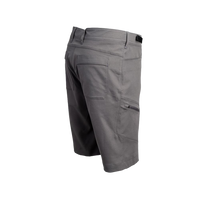 Angled rear view of men's hiking shorts