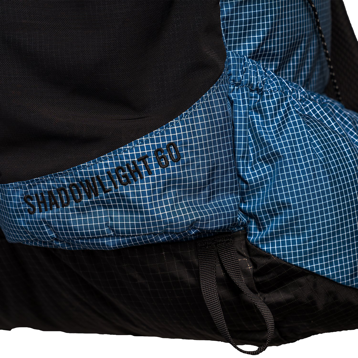 The Shadowlight Ultralight Backpack featuring a 60L capacity