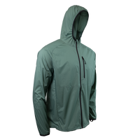 45 degree front right side view of windbreaker jacket for backpacking