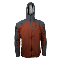 front view of men's ultralight rain jacket